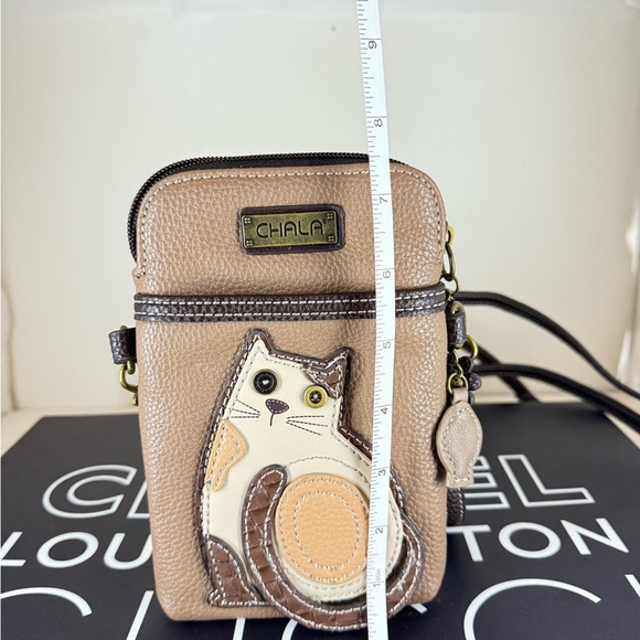 Chala Tan Crossbody Bag with Cat Accent - Picture 1 of 6